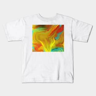 AGATE ABSTRACT OIL PAINTING Kids T-Shirt